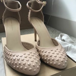 Zara Studded Nude Pumps